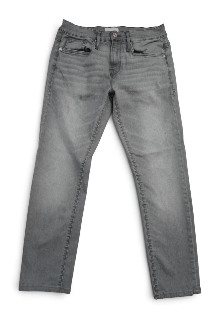 FRAME L'Homme Slim Jeans Mens 29x27 Gray Medium Wash Skinny Stretch Denim